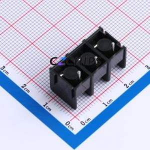 MX7620-7.62-03P-BK01-Cu-S-A Barrier Terminal Block Through hole,P=7.62mm Connector Two Sides 7.62mm 1x3P Straight Pin - Product Image 2