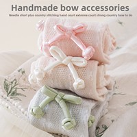 Collants d'été ultra-fins en maille pour enfants, leggings respirants en coton pour bébés avec nœud papillon de style chinois