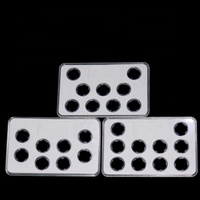 Lot de 3 boîtes de présentation de collection de pièces de monnaie personnalisées et durables avec support en plastique rembourré en caoutchouc