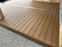 Plancher de terrasse extérieur en bois composite WPC extrudé pour jardin avec clips en acier inoxydable