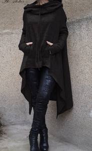 2025 automne hiver femmes décontracté doublé longue à capuche avec poche avant polaire respirant et coupe-vent Spandex/coton - Product Image 2