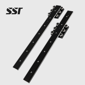 Glissières de tiroir SSR à double axe, silencieuses, en aluminium, avec rails de guidage à rouleaux montés en bas pour vitrine de bijoux haut de gamme - Product Image 1