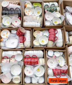 Precio al por mayor: Lote mixto <span class=keywords><strong>de</strong></span> <span class=keywords><strong>vajilla</strong></span> <span class=keywords><strong>de</strong></span> cerámica colorida y adorable (tazones, tazas, platillos, platos) - Venta por tonelada - Product Image 3