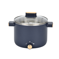 Nouveau portable 1.5L mini hot pot multi cuiseur portable marmite antiadhésive multifonctionnelle avec bouton rotatif