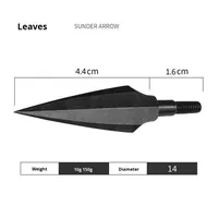 Flèches en acier compétitives pour la chasse, le tir et le tir à l'arc - Longueur 6,5 cm, poids 10 g