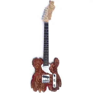 מותאם אישית חנות דרקון גילוף גיטרה גוף & Headstock על ידי handcraft גיטרה חשמלית