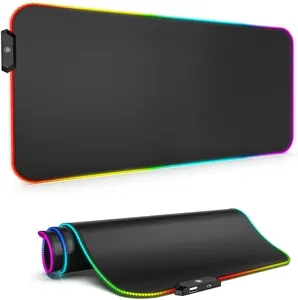 Tapis de souris personnalisé à Sublimation, pour jeu, XXL, grand LED RGB, avec tapis de bureau de grande taille, pour ordinateur portable