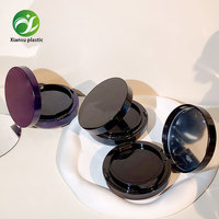 Palette de fards à paupières et de blush compacte à double cartouche avec miroir, pratique pour l'emballage en boîte plastique vide