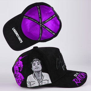 Topi Baseball 5 Panel Suede Berlapis Satin dengan Logo Bordir Kustom Berkualitas Tinggi untuk Pria - Product Image 1