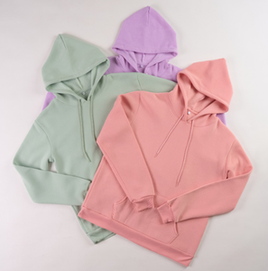 Sweat à capuche oversize d'hiver en molleton bouclette 290 GSM léger et doux en polyester écologique respirant avec logo personnalisé - Product Image 3