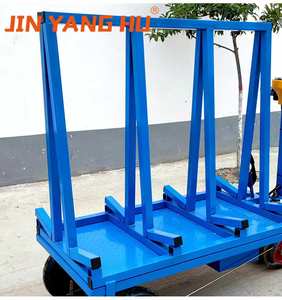 Chariot électrique de camions en verre de transport de 500kg équipé de dalles de verre en pierre de marbre L chariot de support de cadre - Product Image 2