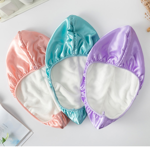 Enveloppe de <span class=keywords><strong>cheveux</strong></span> en satin épaissi absorbant avec LOGO personnalisé <span class=keywords><strong>Serviette</strong></span> en microfibre Enveloppe de <span class=keywords><strong>cheveux</strong></span> secs Turban en satin anti-frisottis à séchage rapide Bonnet de bain - Product Image 6