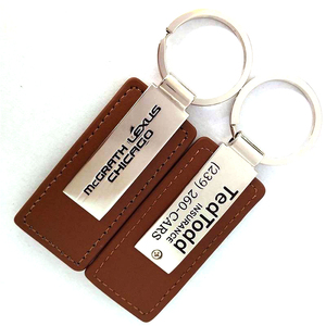 Gepersonaliseerde aanpassingen Nieuwe innovaties Goede prijs Bulk blanks PU Letterpress printen Milieuvriendelijke lederen sleutelhangers - Product Image 6