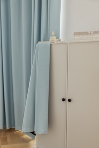 Gaya Modern siap dibuat gelap tinggi warna biru muda kain gorden poliester mewah untuk ruang tamu Hotel kamar tidur jendela - Product Image 6
