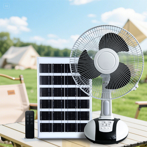 Hot Sale Cheapest Price New Rechargeable Cooler Battery Rechargeable Fans <b>Portable</b> <b>Table</b> Solar Fans TA16 Solar Ac Rechargeabl - Product Image 2