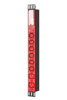 Bloc de distribution d'alimentation monophasé 6 voies avec prises C13 et 2 prises C19 pour salle informatique et laboratoire