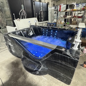 Bán Hot Whirlpool tắm tất cả các màu đen muti-chức năng Acrylic massage bồn tắm <span class=keywords><strong>Spa</strong></span> bồn tắm nước nóng cho 2 người Home & khách sạn jacozy - Product Image 3