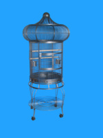 Cage à oiseaux suspendue en fer forgé écologique de haute qualité avec motif animal en treillis métallique et plateau en plastique pour volière