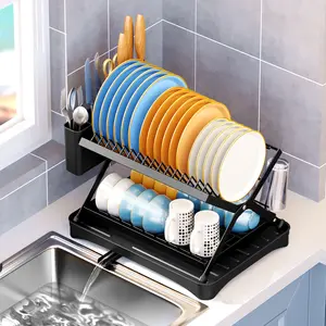 Wall Mount Hanging Bamboo 2 Tier Dish Drying Rack - Buy Dish Drying Rack,2  Tier Dish Drying Rack,Bamboo Dish Drying Rack Product on Alibaba.com