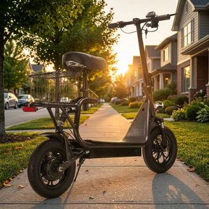 Trottinette électrique 500W pour adultes, 50 <span class=keywords><strong>km</strong></span>/h, pliable avec siège, 48V, longue autonomie, 12 pouces, trottinette électrique haute vitesse pour les trajets domicile-travail - Product Image 4