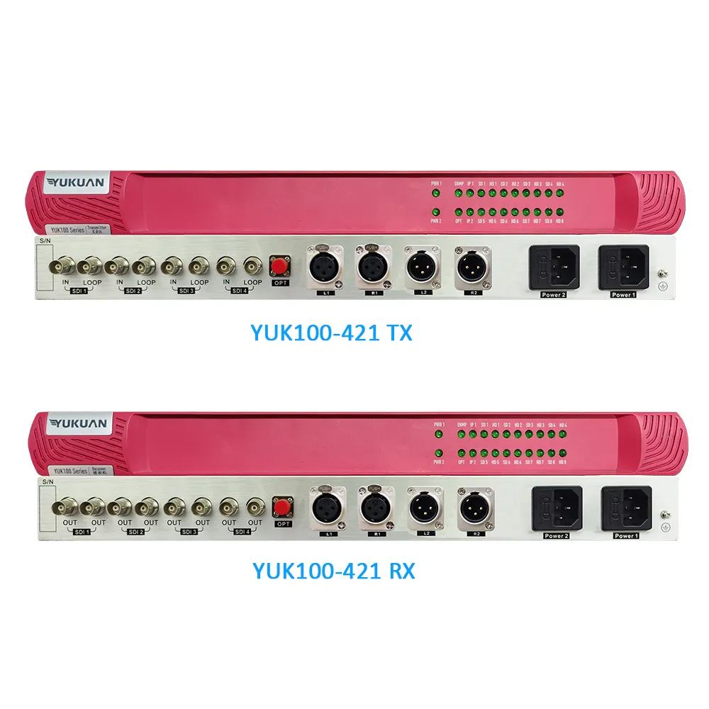 Качество трансляции 12G/4K/3G/HD-SDI видео и XLR аудио волоконно-оптический преобразователь расширитель через одиночный режим 1-многожильный волоконно-оптический кабель