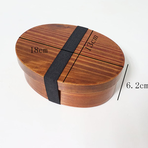 Fiambrera de madera con separador interno, contenedor de comida de madera - Product Image 3