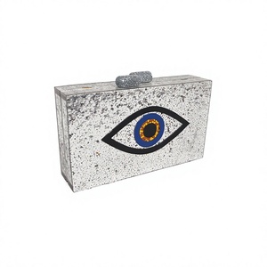 Pochette élégante en résine époxy argentée |   Sac à main de soirée de luxe artisanal le plus vendu pour femmes |   Cadeaux de mariage parfaits, artisanat en résine - Product Image 1