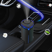 Diffuseur de voiture humidificateur en métal mini ultrasonique aromathérapie huiles essentielles lumière LED USB rechargeable sans eau 10ml de table