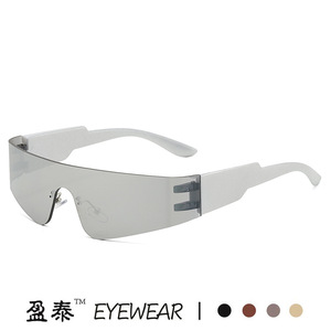 Y2K Punk Style <b>Frameless</b> Sunglasses UV400 PC Lens Unisex Fashion Eyewear - Product Image 5