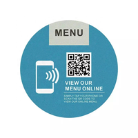 Etiquetas de mesa de restaurante personalizadas pegatinas de menú QR code NFC