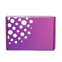 Boîte d'expédition en carton ondulé personnalisée, imprimée en violet, pour le commerce électronique
