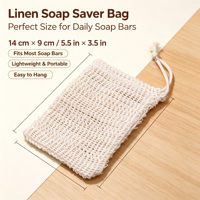 Sac moussant écologique en sisal pour savon et shampoing solide 14*9cm – Nettoyage corporel et massage de la peau