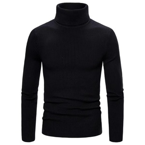 Vente en Gros Nouveau Printemps Automne Mode Homme <span class=keywords><strong>Col</strong></span> Montant Tricoté Manches Longues Couleur Unie <span class=keywords><strong>Haut</strong></span> Décontracté Slim <span class=keywords><strong>Pull</strong></span> en Maille - Product Image 2