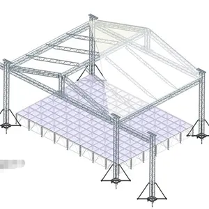 Evenementen Bruiloft Verlichting Show Speaker Mini Tuigage Truss Apparatuur Aluminium Draagbare Podium Truss