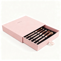 Boîte d'emballage personnalisable en carton pour pinceaux de maquillage, gaufrée et laminée mate, boîte de rangement cosmétique industrielle à tiroirs