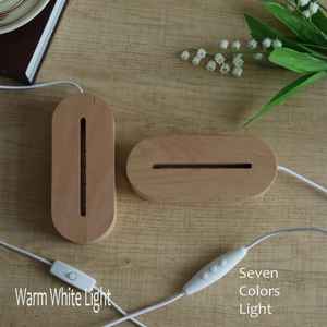 Veilleuse à base carrée en bois, cadeau personnalisé avec le nom du bébé, <span class=keywords><strong>lampe</strong></span> <span class=keywords><strong>de</strong></span> <span class=keywords><strong>chevet</strong></span> pour enfants, cadeau <span class=keywords><strong>de</strong></span> naissance et <span class=keywords><strong>de</strong></span> baptême pour garçon et fille, LED à intensité variable - Product Image 6