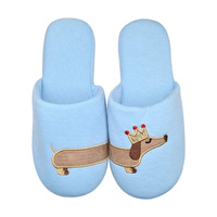 Joli design pour femmes léger confortable chambre à coucher mousse à mémoire de forme teckel chien pantoufles licorne pantoufles