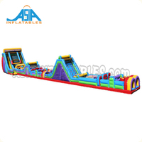 Bâche d'ombrage gonflable en PVC, Course d'obstacle à l'extérieur pour enfants, guerrier Ninja, à vendre