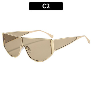 Lunettes de soleil unisexes tendance à <span class=keywords><strong>grande</strong></span> monture, marque de luxe QM, avec protection UV400 pour une utilisation en extérieur - Product Image 5