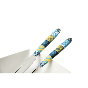 Set di Posate Excelsa da 24 Pezzi in Acciaio Inox Multicolore, Maiolica Gialla con Posate - Product Image 2