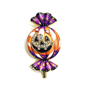 Broche de diamantes de imitación de <span class=keywords><strong>calabaza</strong></span> de bruja de Halloween, pin de solapa de <span class=keywords><strong>calabaza</strong></span> espeluznante - Product Image 2