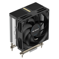 COOLLEO A61AMD untuk AM4/AM5 Desktop Heatsink 6 Heat Pipes CPU Air Cooler Fluid Bearing Garansi 3 Tahun TDP Tinggi 240W untuk Komputer