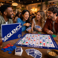 1:1 Sequence Premium Edition Board Game Set Deluxe Giant Board Exclusive Chips & Cards Tabletop Strategy Game