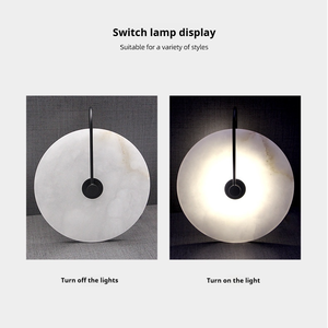 Alabastro lampada da <span class=keywords><strong>parete</strong></span> in marmo naturale pietra di ferro di lusso <span class=keywords><strong>lampadario</strong></span> moderno per soggiorno camera da letto Hotel Glowix - Product Image 4