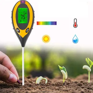 Yeni 4 in 1 dijital toprak nem ölçer ph ölçer sıcaklık güneş ışığı test cihazı bahçe çiftlik bitki