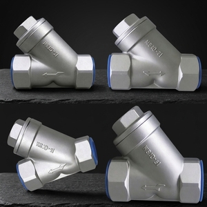 Filtro en Y de Acero Inoxidable con Rosca Interna, Válvula de Filtrado de Impurezas para Tuberías, Apto para Aplicaciones de Plomería - Product Image 1