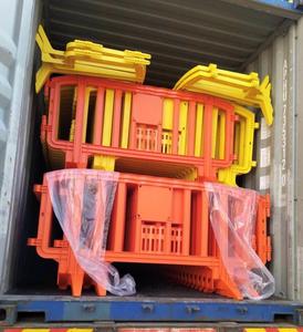 Barrière de contrôle des foules en plastique, barrière de chantier temporaire et portable, <span class=keywords><strong>barricade</strong></span> de chantier, barrières de contrôle des foules amovibles - Product Image 2