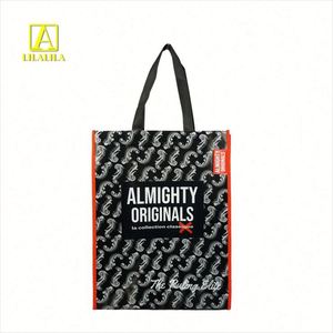 Eco Custom Logo <b>Printed</b> Reusable Non Woven Fabric Carry Tote Bag Grocery Shopping Bags - Product Image 3