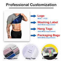 Logo personnalisé intérieur Sauna t-shirt vêtements d'entraînement vêtements de Fitness perte de poids corporel Gym Sport exercice Sauna costume pour hommes