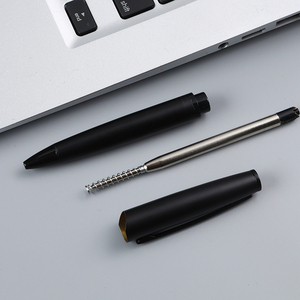2025 lüks iş hediye ofis tüm mat özel Logo ile siyah kalem yüksek kaliteli büküm Metal tükenmez kalem - Product Image 5